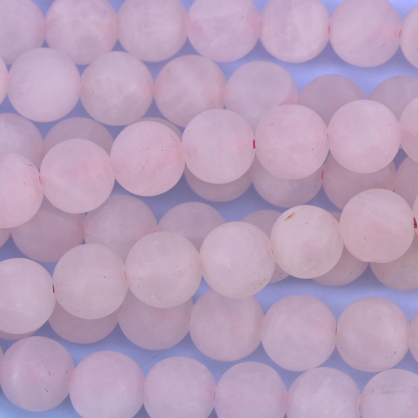 Rose Quartz Matte Round Beads 4mm 6mm 8mm 10mm Jewelry Making 15 Inch Strand