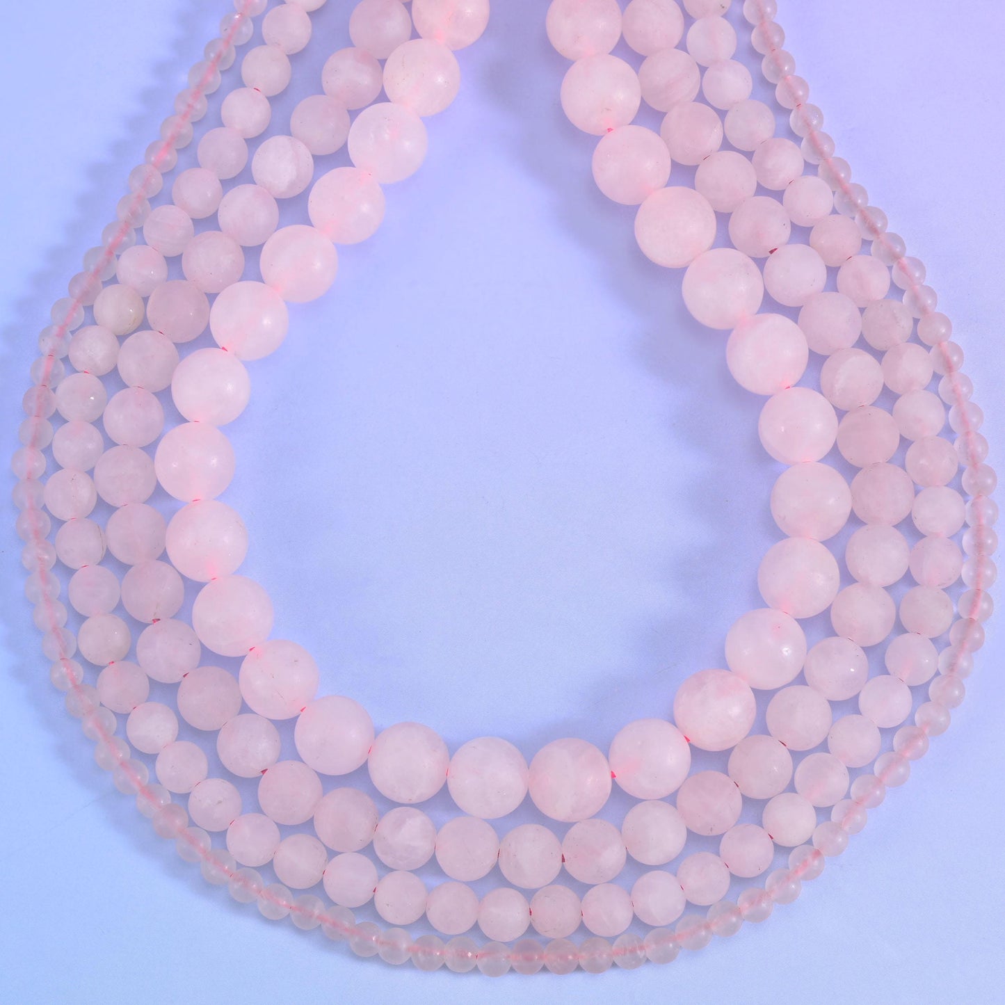 Rose Quartz Matte Round Beads 4mm 6mm 8mm 10mm Jewelry Making 15 Inch Strand