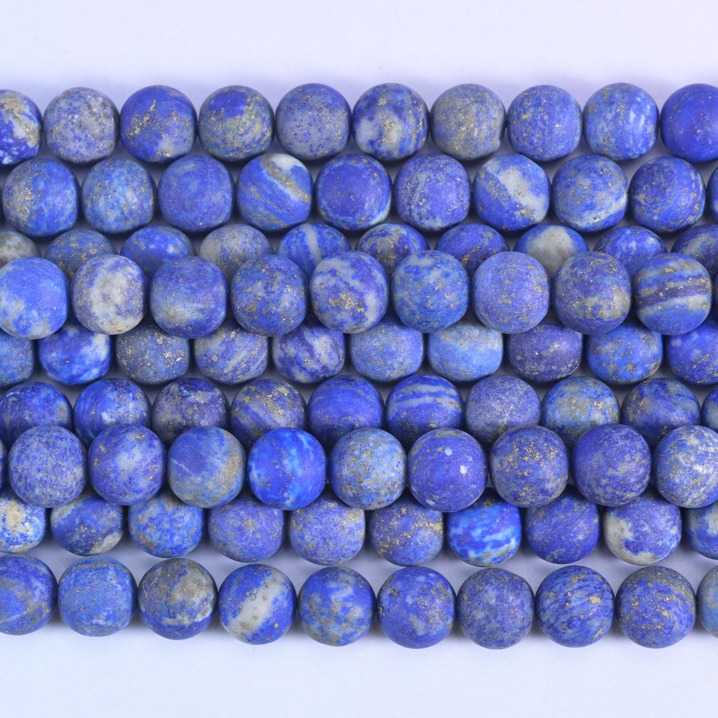 Lapis Lazuli Matte Round Beads 4mm 6mm 8mm 10mm Jewelry Making 15 Inch Strand