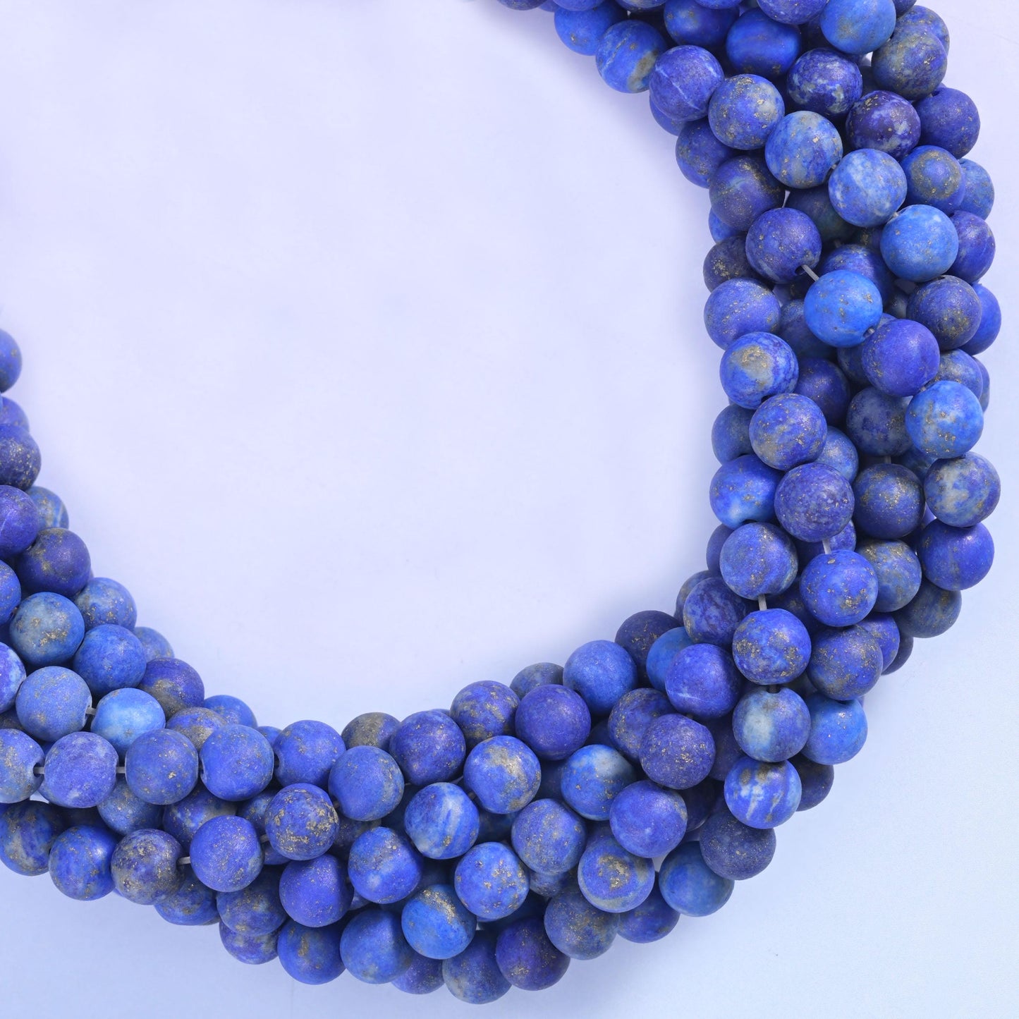 Lapis Lazuli Matte Round Beads 4mm 6mm 8mm 10mm Jewelry Making 15 Inch Strand