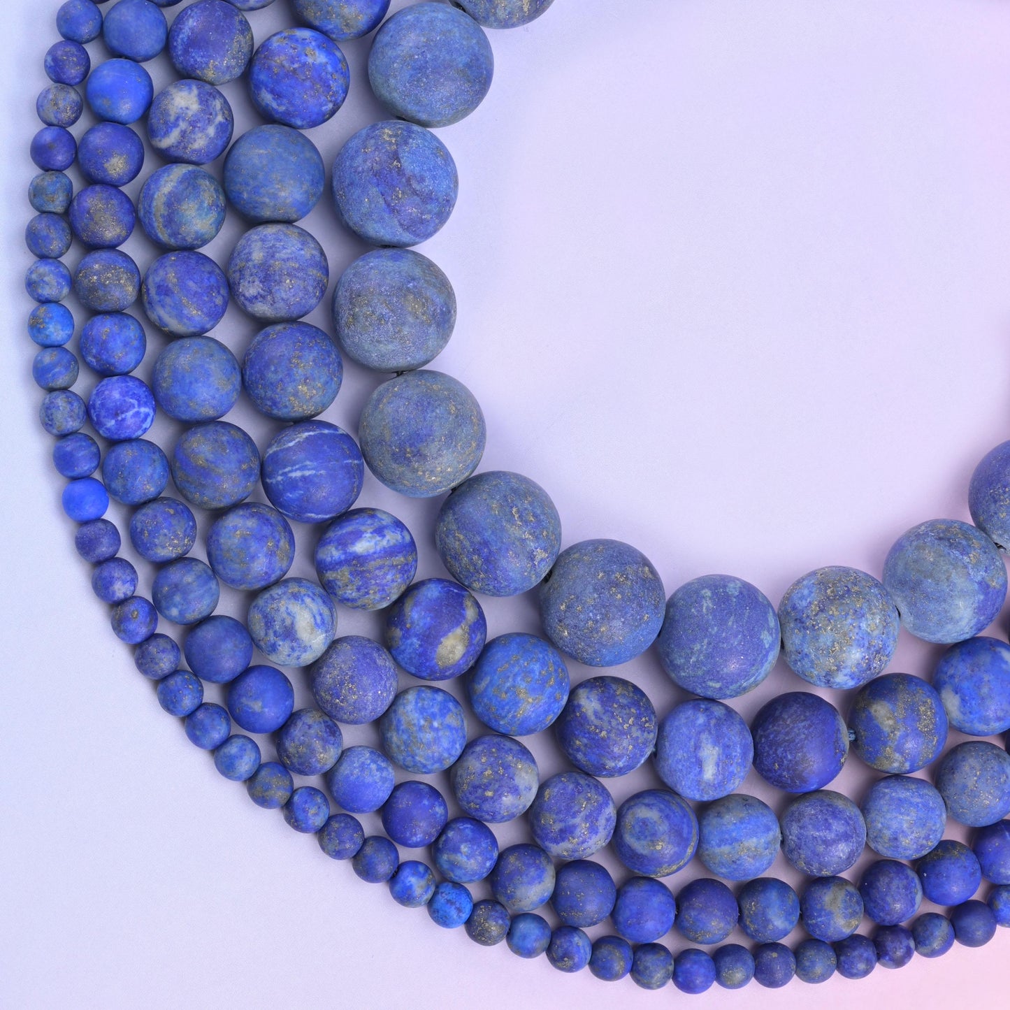 Lapis Lazuli Matte Round Beads 4mm 6mm 8mm 10mm Jewelry Making 15 Inch Strand