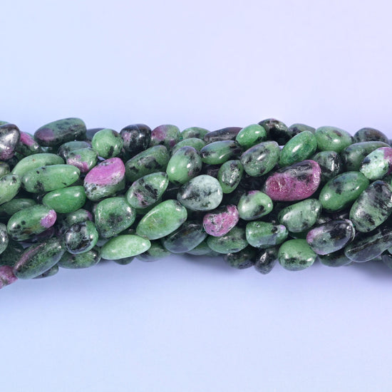 Ruby Zoisite Pebble Nugget Beads 5-10mm Jewelry Making 15.5 Inch Strand