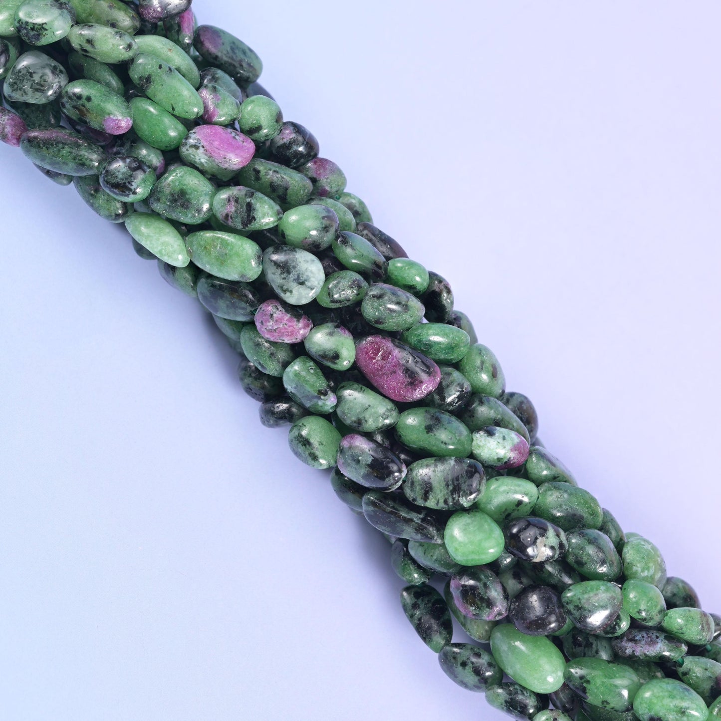 Ruby Zoisite Pebble Nugget Beads 5-10mm Jewelry Making 15.5 Inch Strand