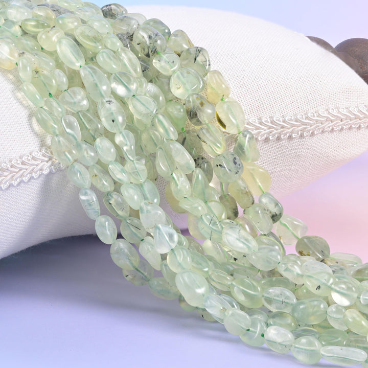 Prehnite Pebble Nugget Beads 6-8mm 8-12mm Jewelry Making 15.5 Inch Strand