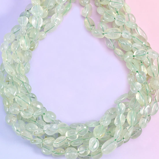 Prehnite Pebble Nugget Beads 6-8mm 8-12mm Jewelry Making 15.5 Inch Strand