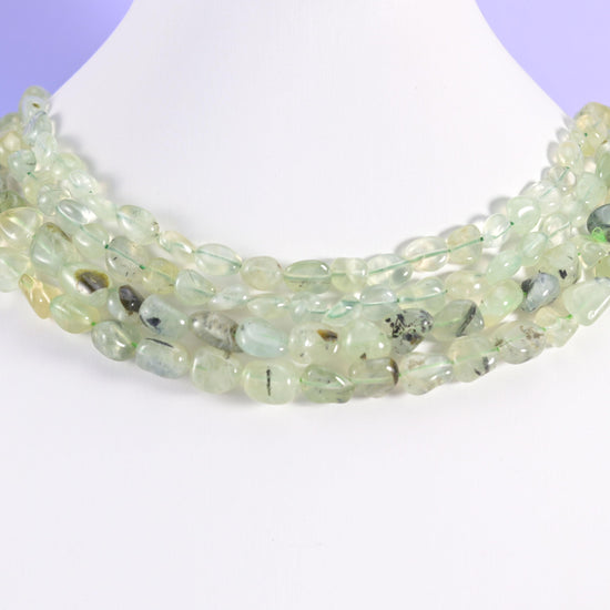 Prehnite Pebble Nugget Beads 6-8mm 8-12mm Jewelry Making 15.5 Inch Strand