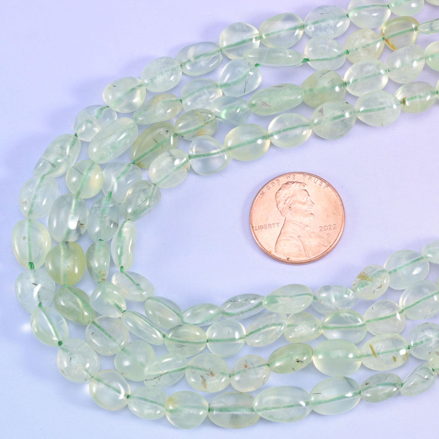 Prehnite Pebble Nugget Beads 6-8mm 8-12mm Jewelry Making 15.5 Inch Strand