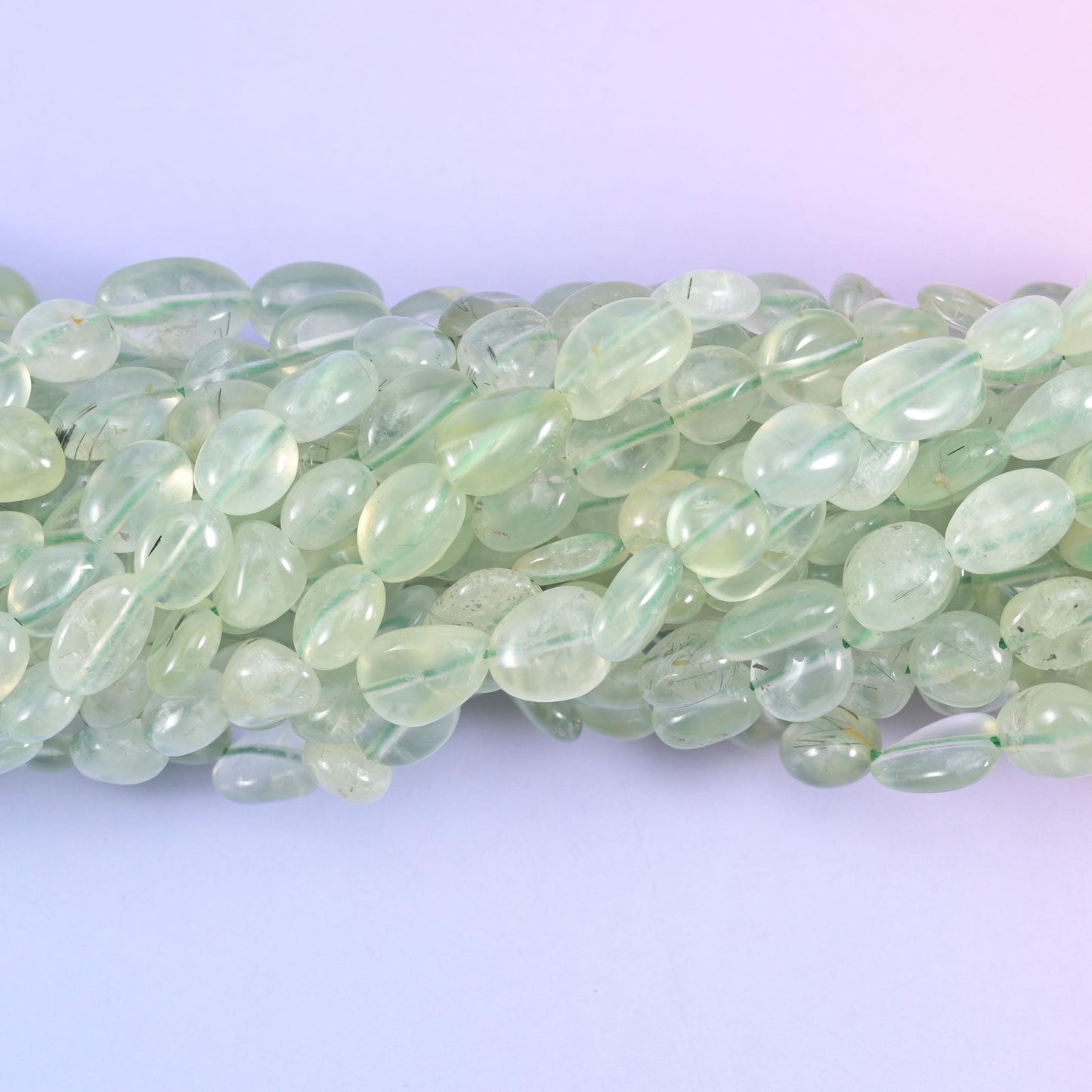 Prehnite Pebble Nugget Beads 6-8mm 8-12mm Jewelry Making 15.5 Inch Strand
