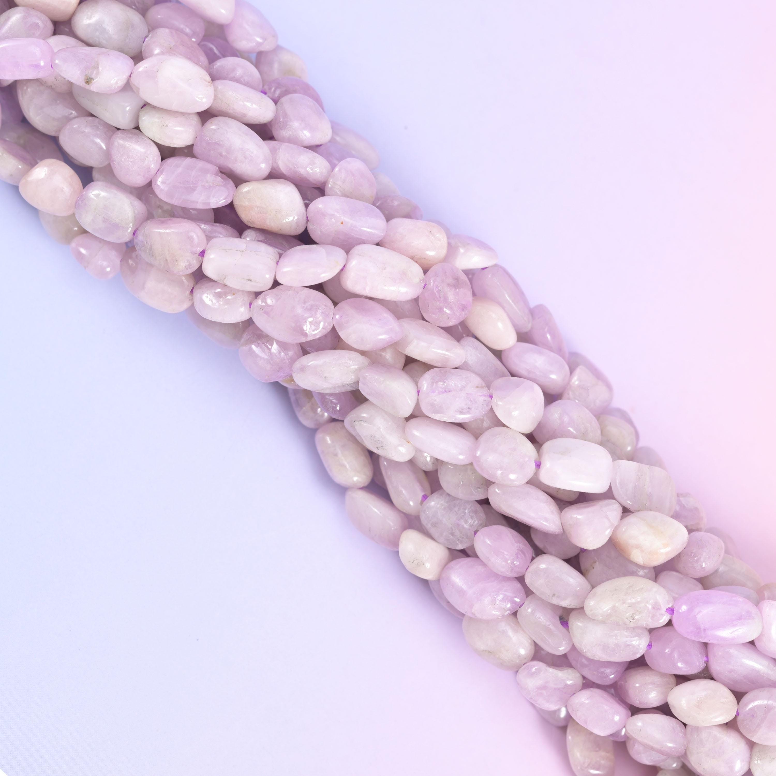 Kunzite Pebble Nugget Beads 5-8mm 7-12mm Jewelry Making 15.5 Inch Strand