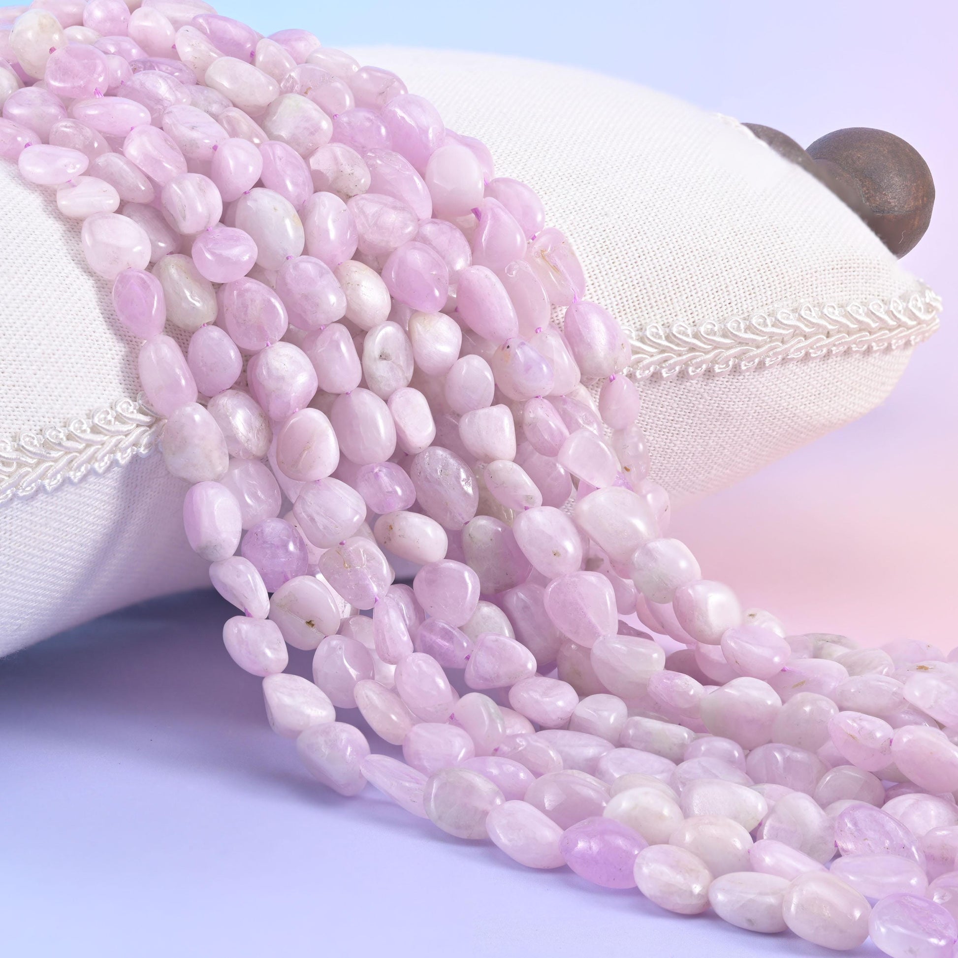 Kunzite Pebble Nugget Beads 5-8mm 7-12mm Jewelry Making 15.5 Inch Strand