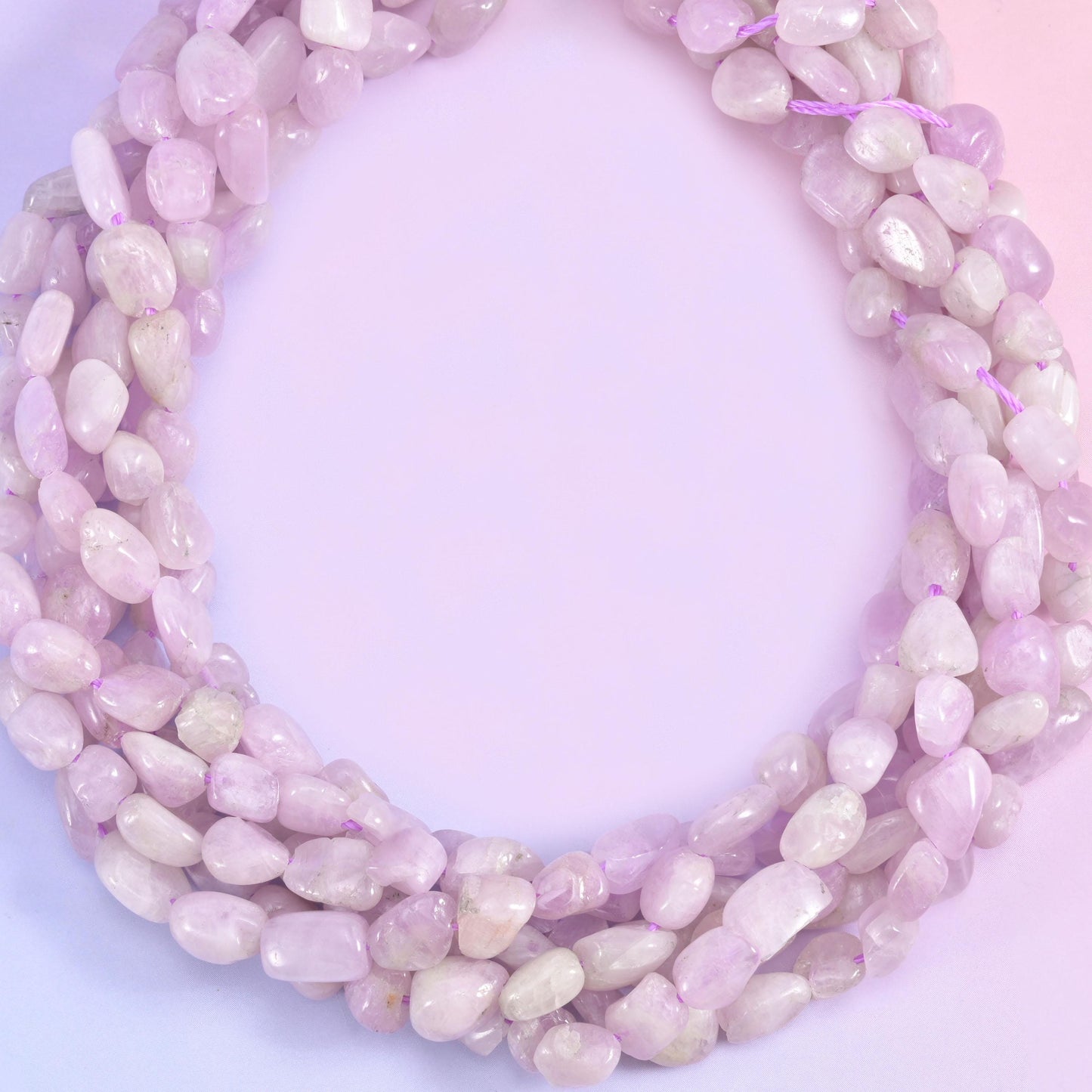 Kunzite Pebble Nugget Beads 5-8mm 7-12mm Jewelry Making 15.5 Inch Strand
