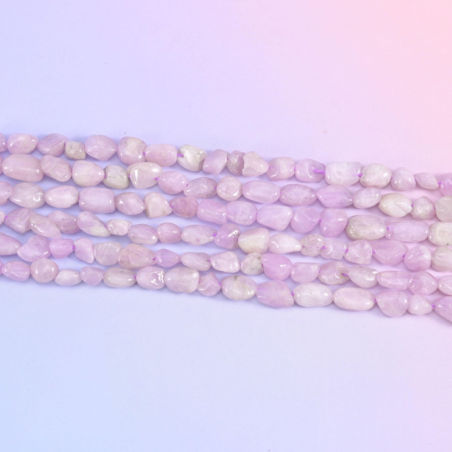 Kunzite Pebble Nugget Beads 5-8mm 7-12mm Jewelry Making 15.5 Inch Strand