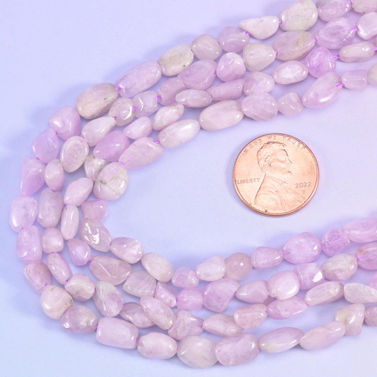 Kunzite Pebble Nugget Beads 5-8mm 7-12mm Jewelry Making 15.5 Inch Strand