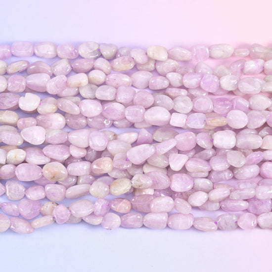 Kunzite Pebble Nugget Beads 5-8mm 7-12mm Jewelry Making 15.5 Inch Strand