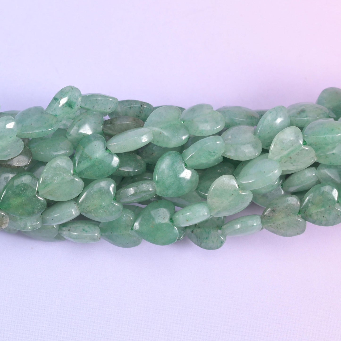 Green Aventurine Heart Beads 6mm Strand for Jewelry Making