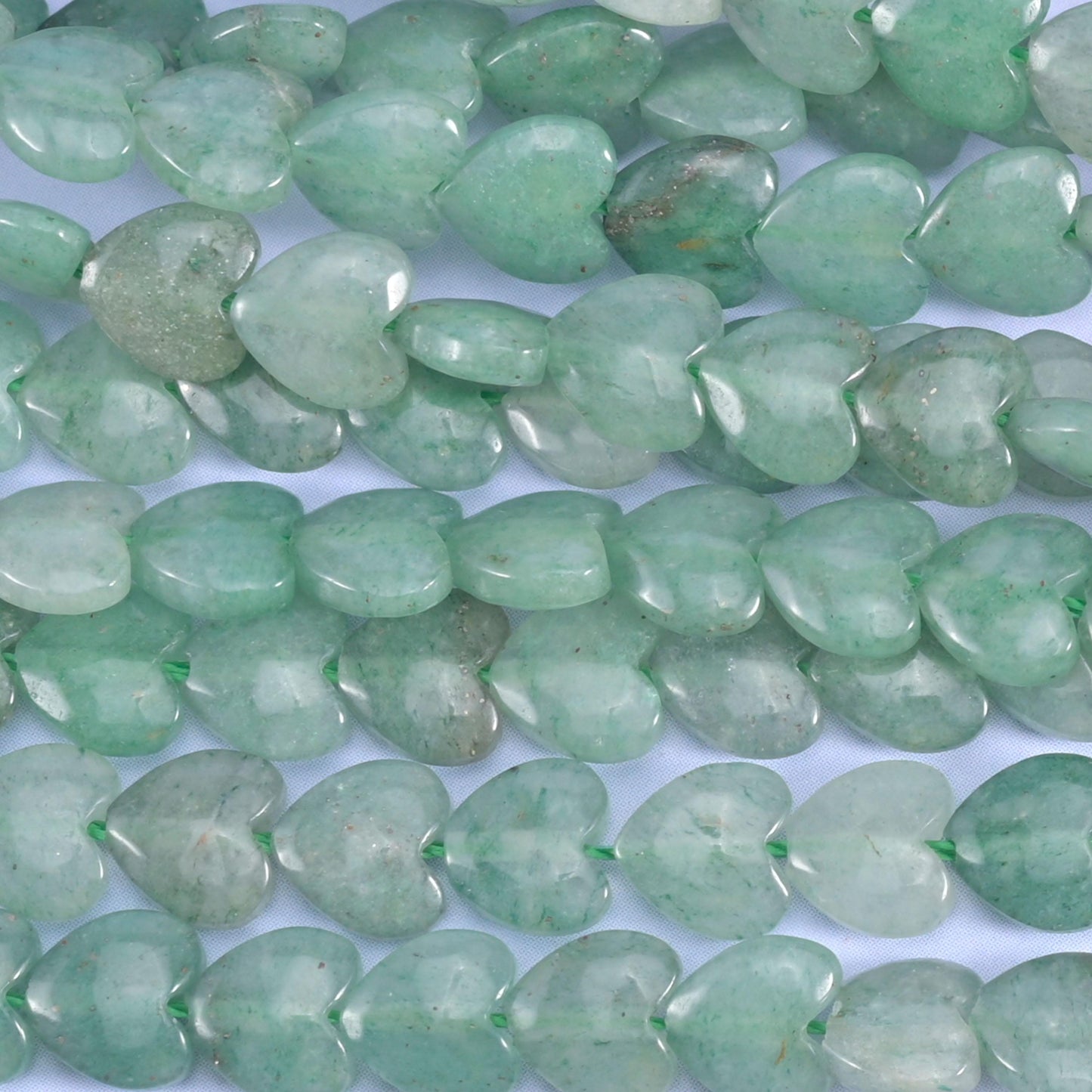 Green Aventurine Heart Beads 6mm Strand for Jewelry Making