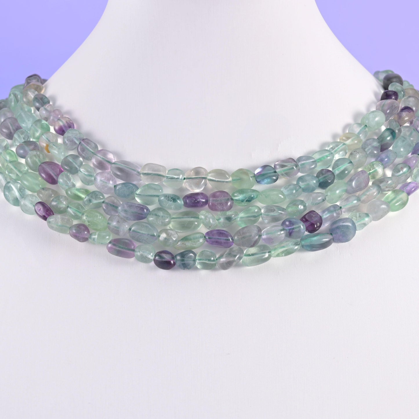 Colorful Fluorite Pebble Nugget Beads 6-8mm 8-12mm Jewelry Making 15.5 Inch Strand