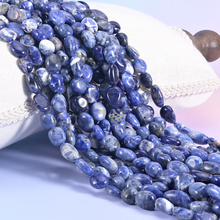 Blue Sodalite Pebble Nugget Beads 6-8mm 8-12mm Jewelry Making 15.5" Strand