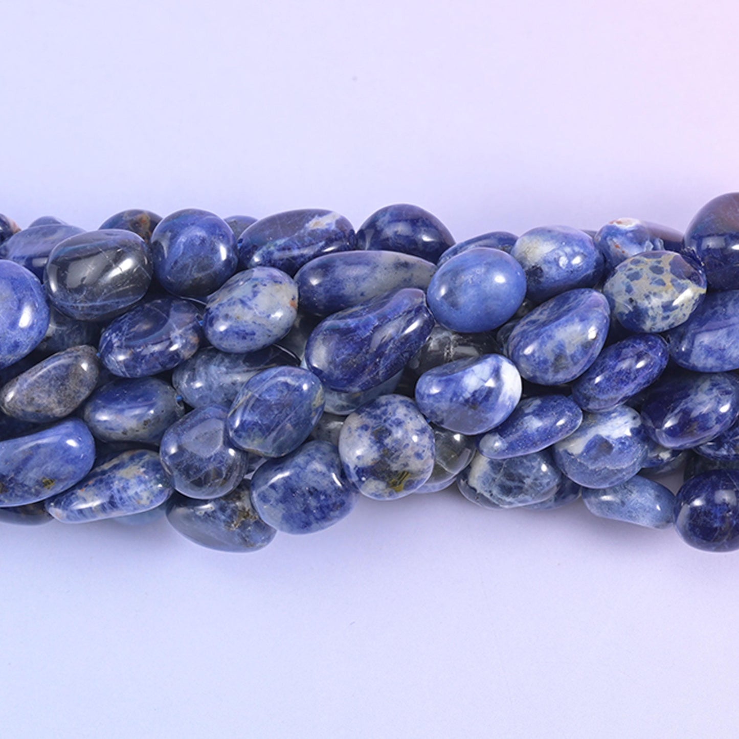 Blue Sodalite Pebble Nugget Beads 6-8mm 8-12mm Jewelry Making 15.5" Strand