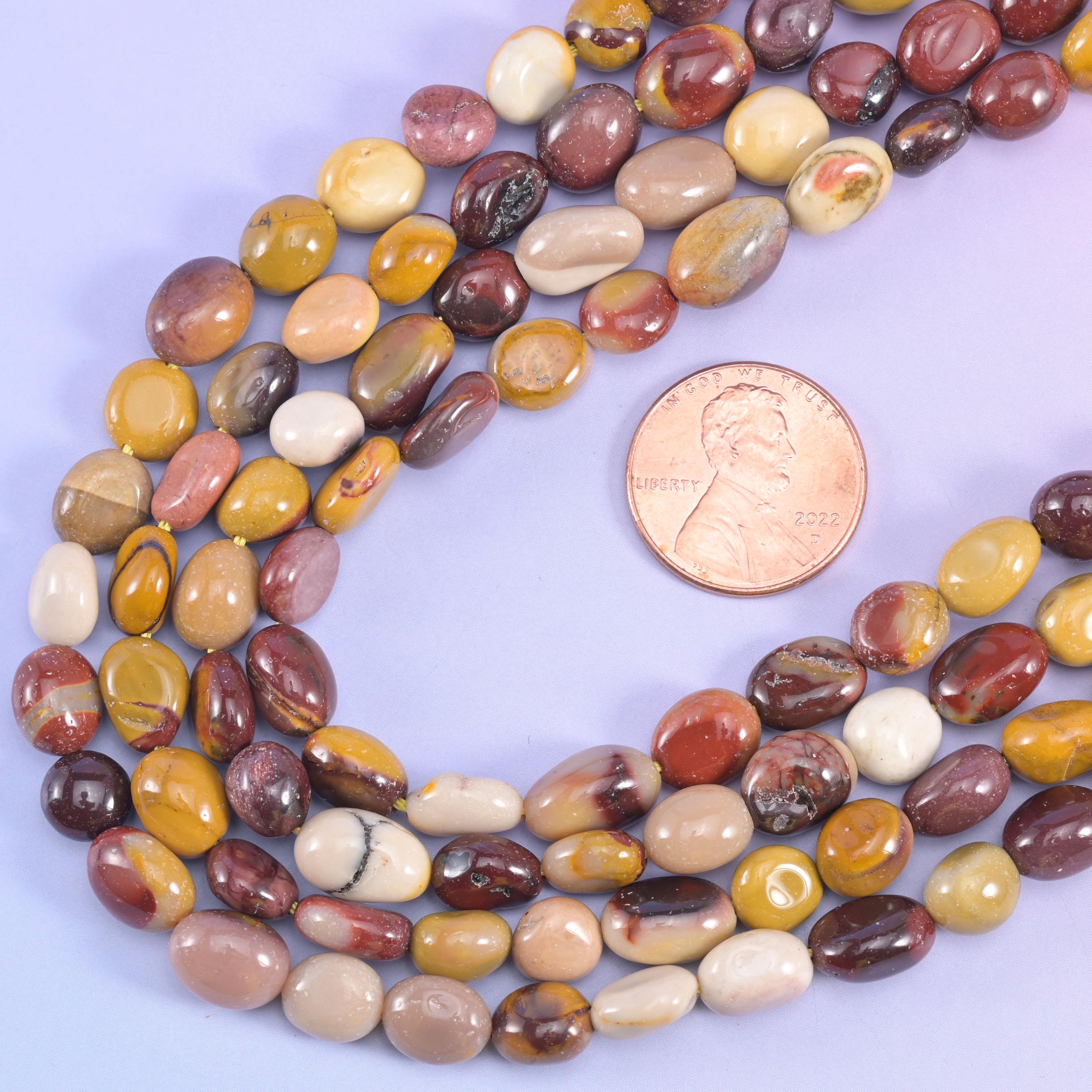 Mookaite Pebble Nugget Beads 6-8mm 8-12mm Jewelry Making 15.5" Strand