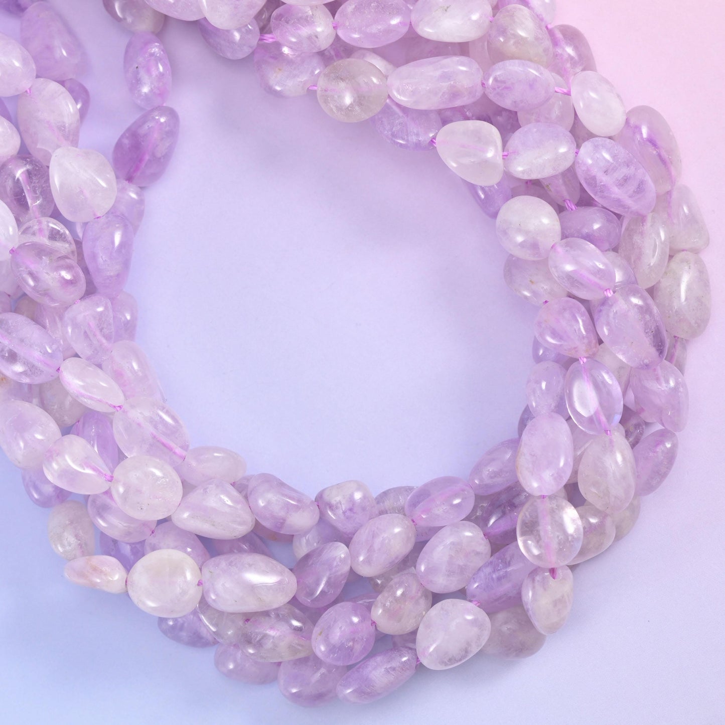 Lavender Jade Pebble Nugget Beads 6-8mm 8-10mm Jewelry Making 15" Strand