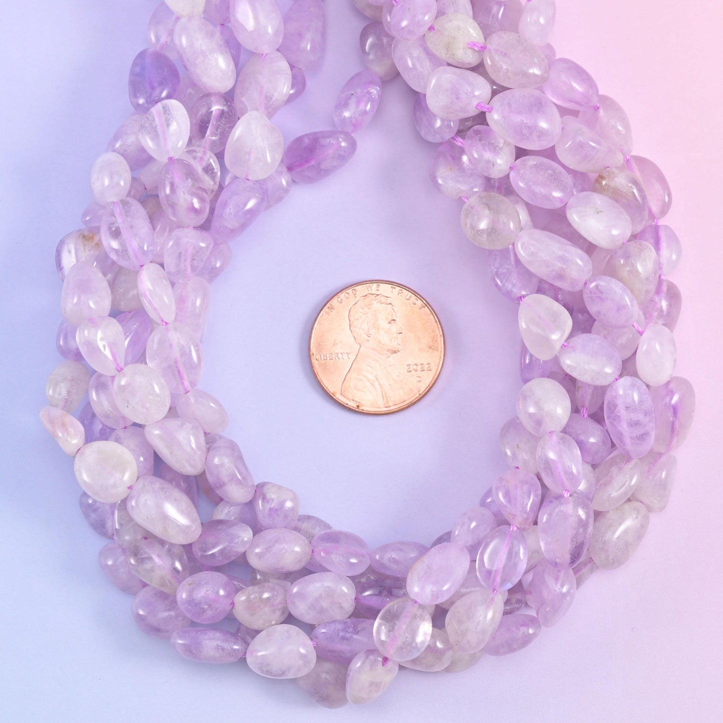 Lavender Jade Pebble Nugget Beads 6-8mm 8-10mm Jewelry Making 15" Strand