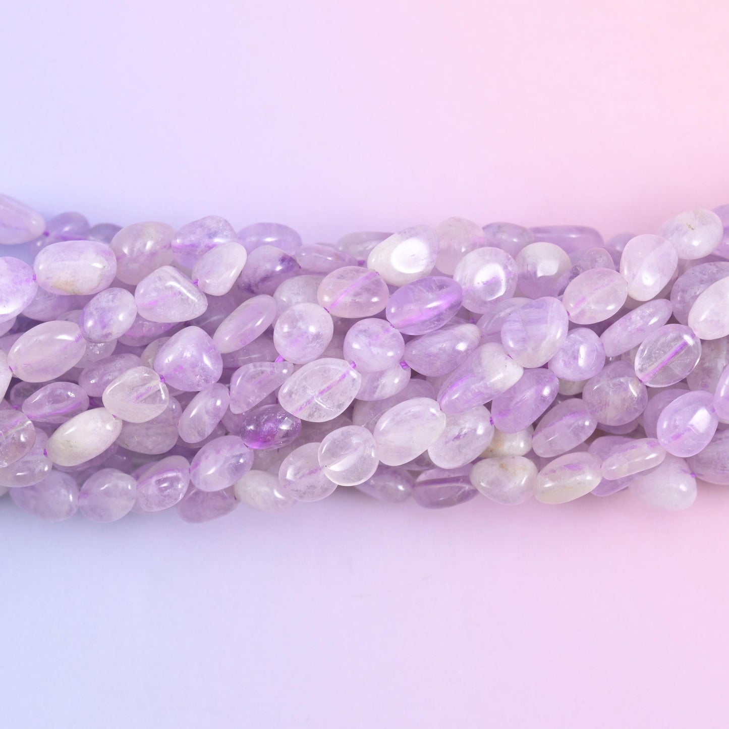 Lavender Jade Pebble Nugget Beads 6-8mm 8-10mm Jewelry Making 15" Strand