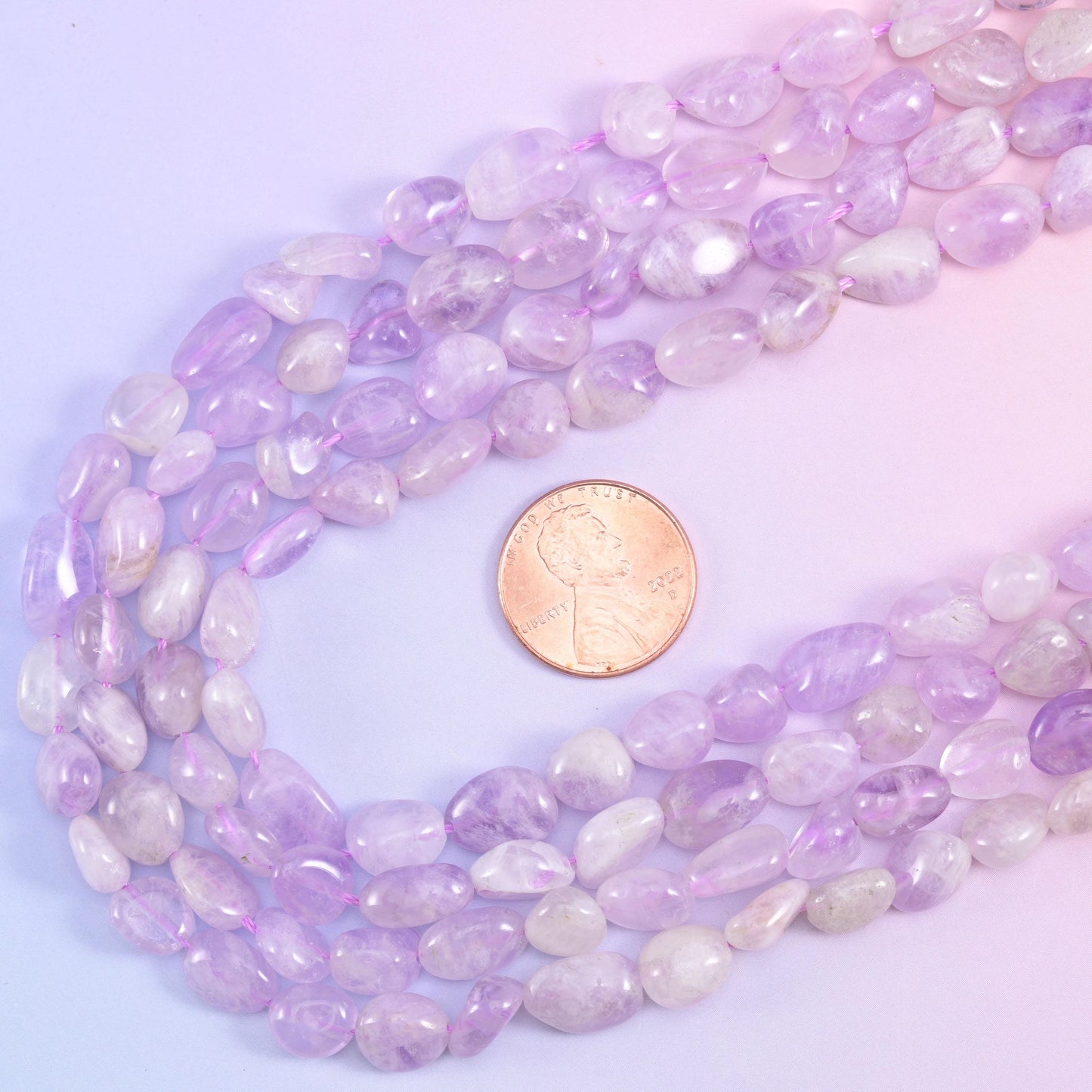 Lavender Jade Pebble Nugget Beads 6-8mm 8-10mm Jewelry Making 15" Strand