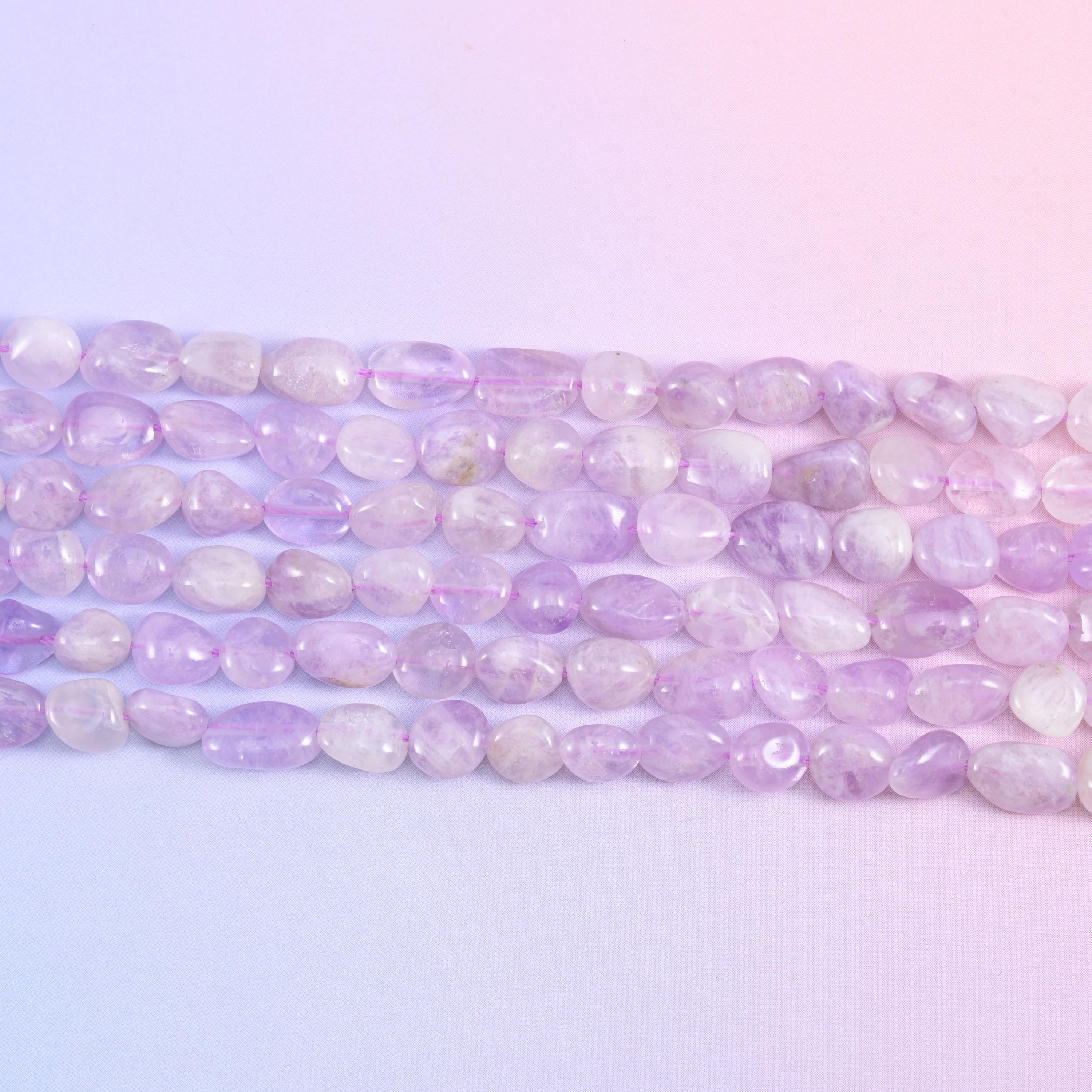 Lavender Jade Pebble Nugget Beads 6-8mm 8-10mm Jewelry Making 15" Strand