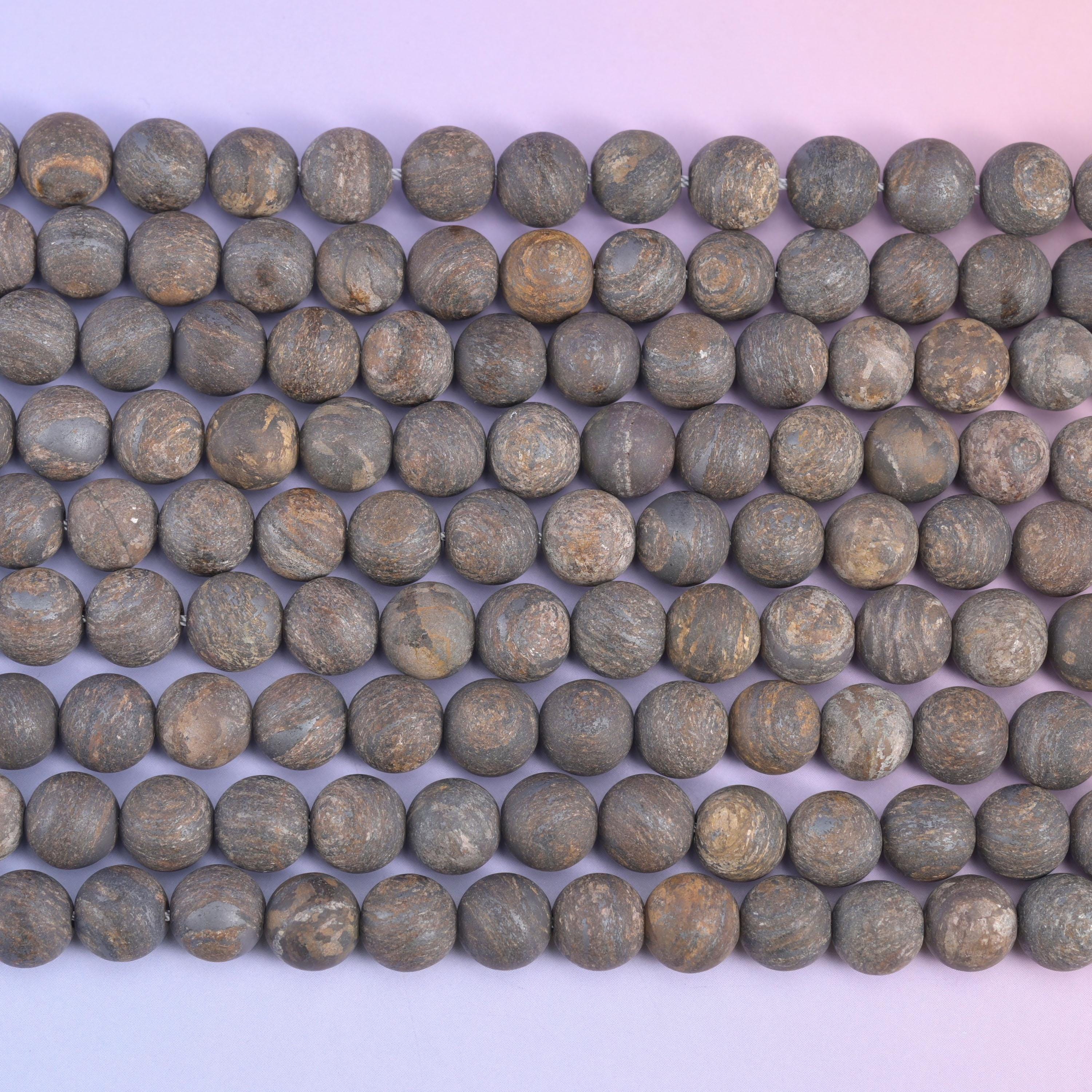 Bronzite Matte Round Beads 4mm 6mm 8mm 10mm Jewelry Making 15 Inch Strand