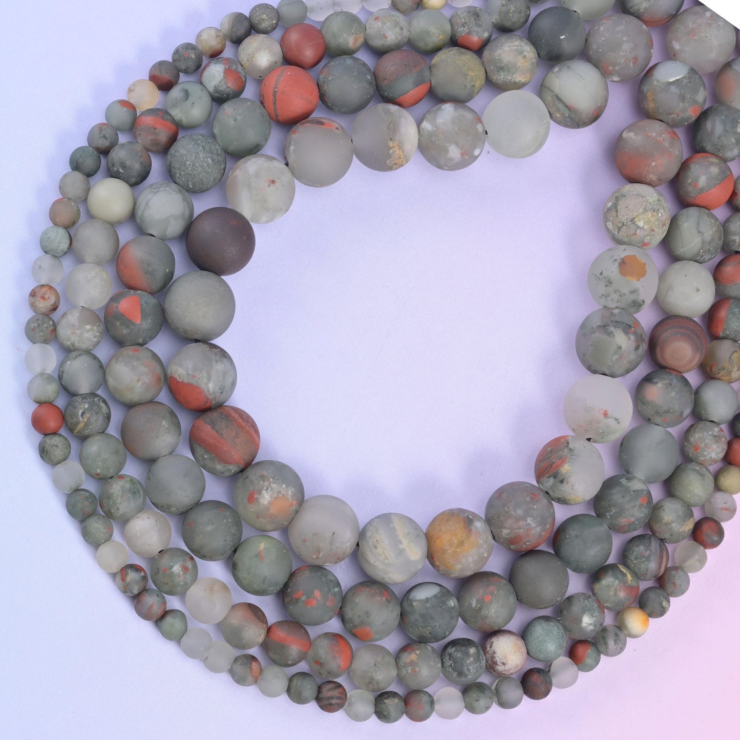 African Bloodstone Matte Round Beads 4mm 6mm 8mm 10mm Jewelry Making 15 Inch Strand