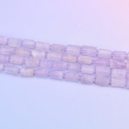 Purple Jade Faceted Tube Beads Size 12x8mm Jewelry Making 15.5 Inch Strand