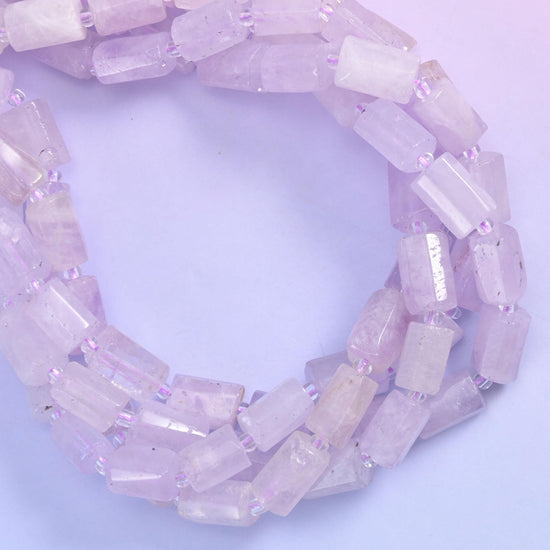 Purple Jade Faceted Tube Beads Size 12x8mm Jewelry Making 15.5 Inch Strand