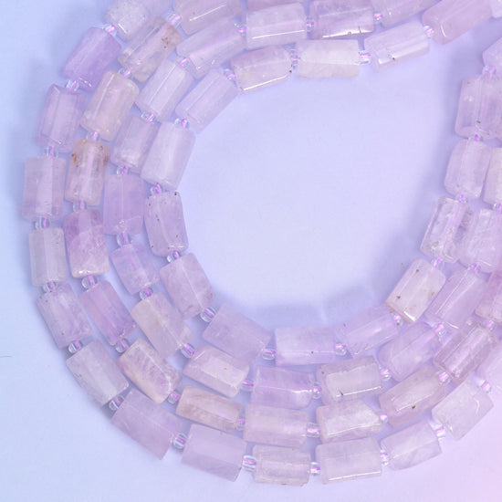 Purple Jade Faceted Tube Beads Size 12x8mm Jewelry Making 15.5 Inch Strand