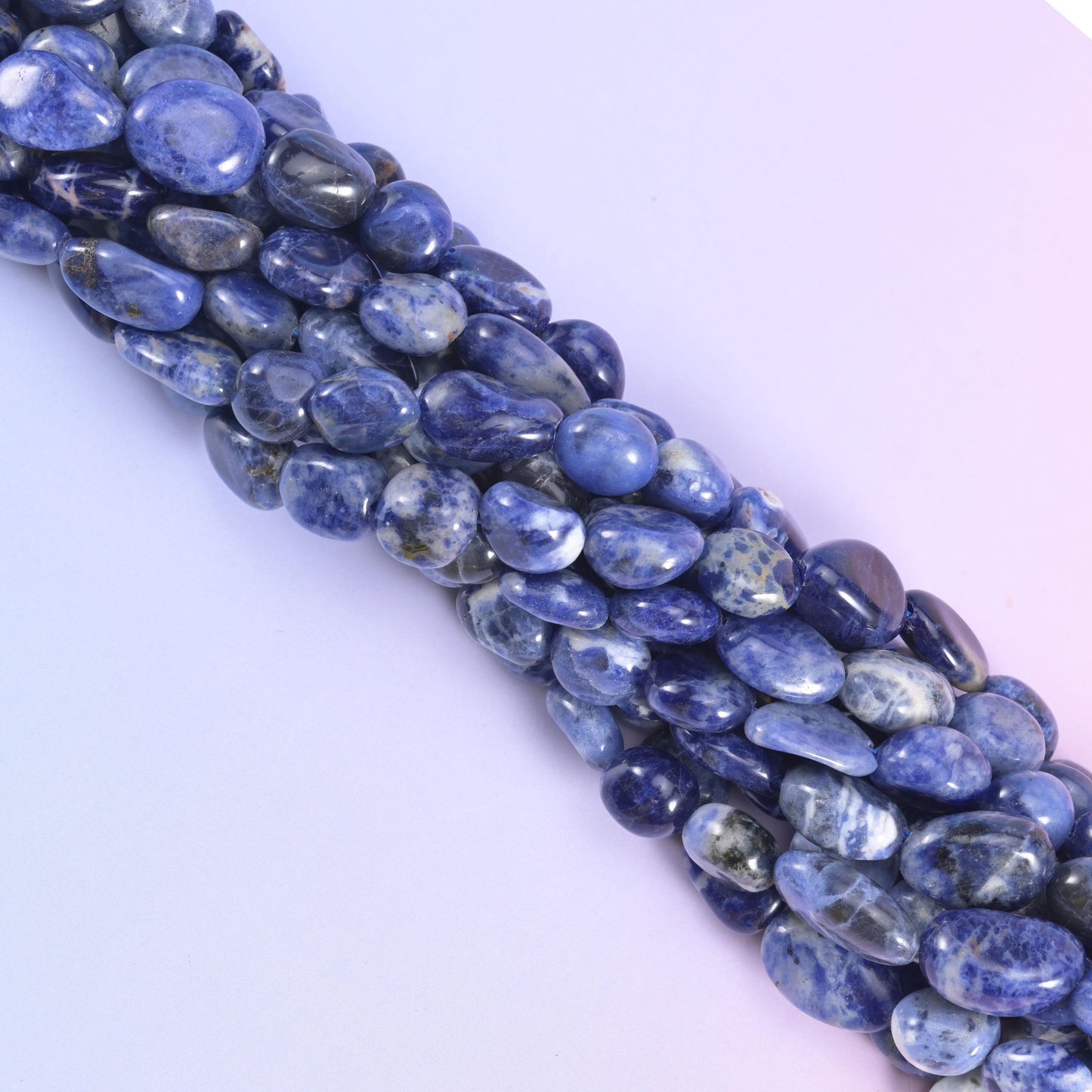 Blue Sodalite Pebble Nugget Beads 6-8mm 8-12mm Jewelry Making 15.5" Strand