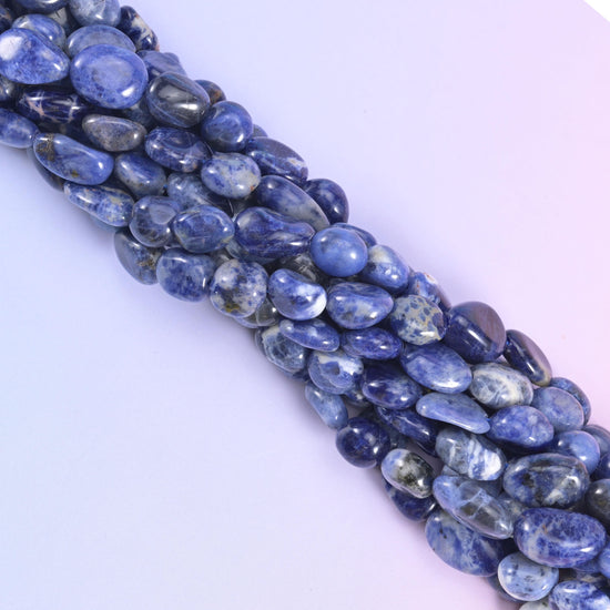 Blue Sodalite Pebble Nugget Beads 6-8mm 8-12mm Jewelry Making 15.5" Strand