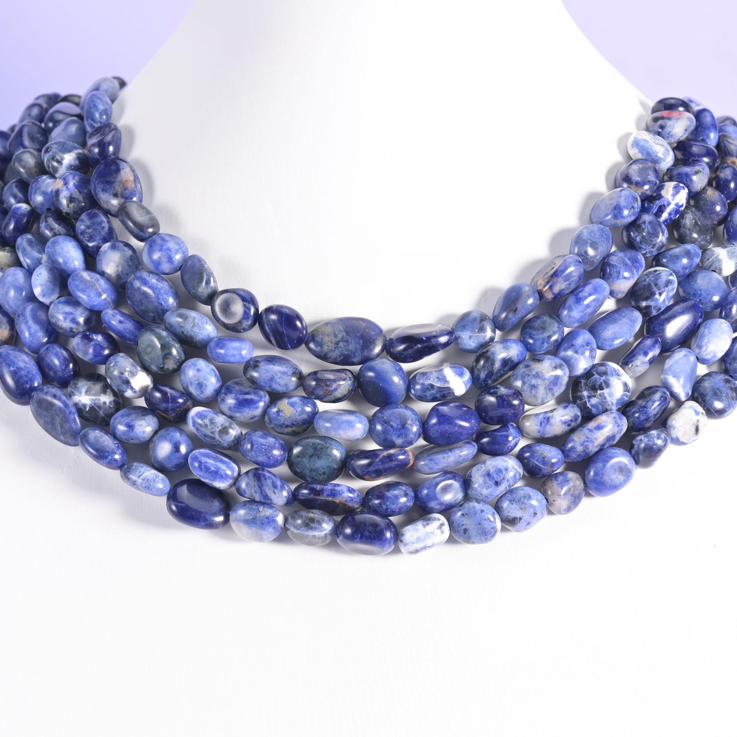 Blue Sodalite Pebble Nugget Beads 6-8mm 8-12mm Jewelry Making 15.5" Strand