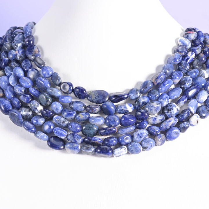 Blue Sodalite Pebble Nugget Beads 6-8mm 8-12mm Jewelry Making 15.5" Strand