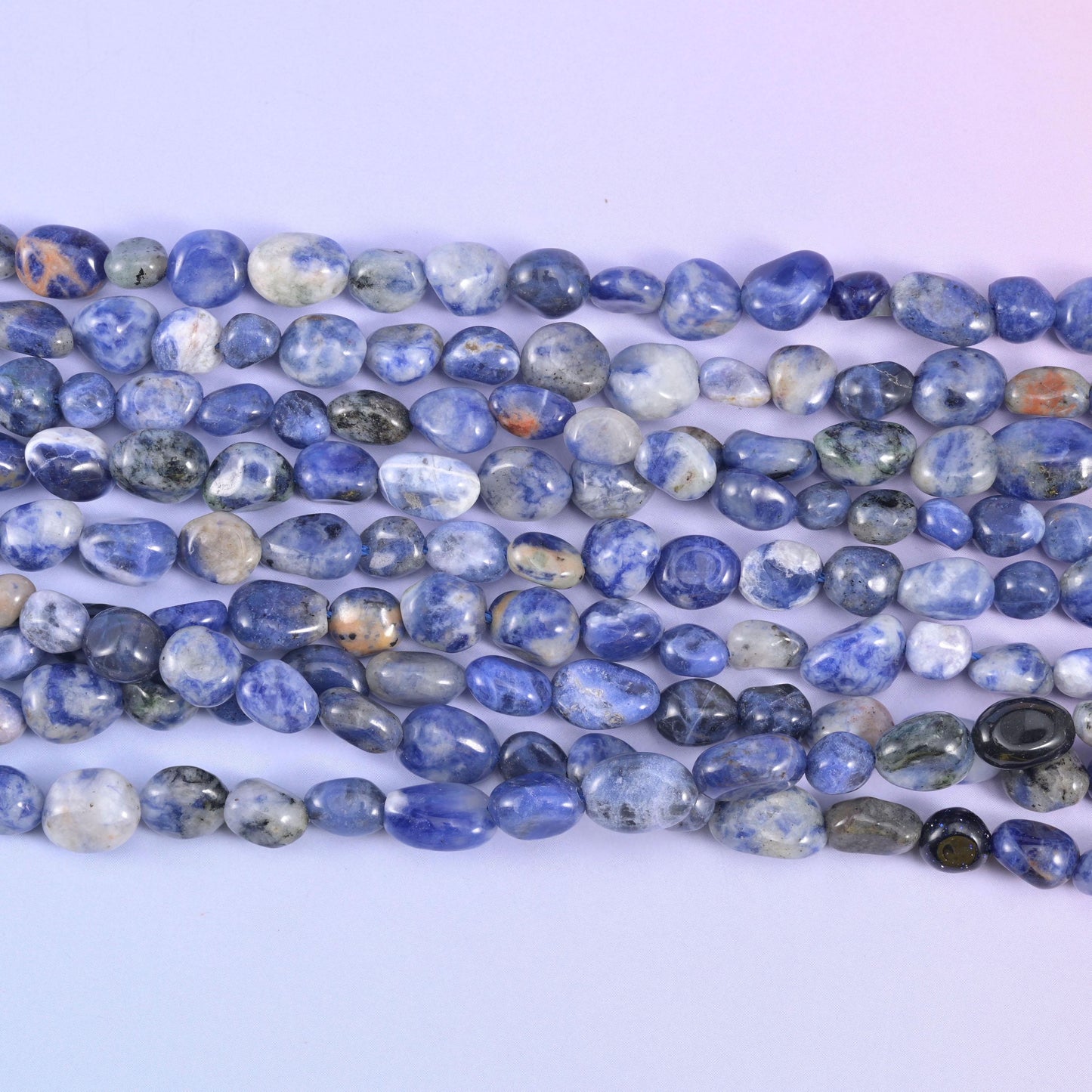 Blue Sodalite Pebble Nugget Beads 6-8mm 8-12mm Jewelry Making 15.5" Strand