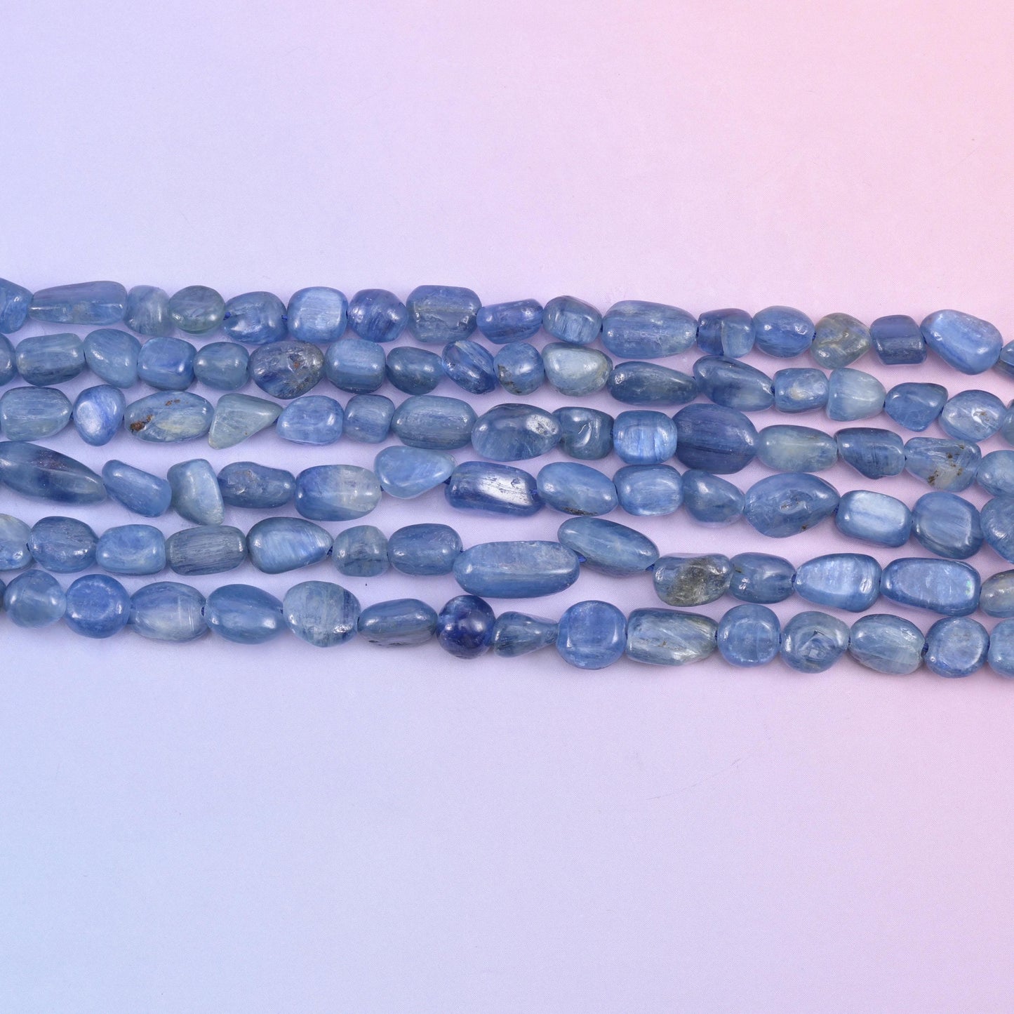 Blue Kyanite Pebble Nugget Beads 5-8mm Jewelry Making 15.5" Strand