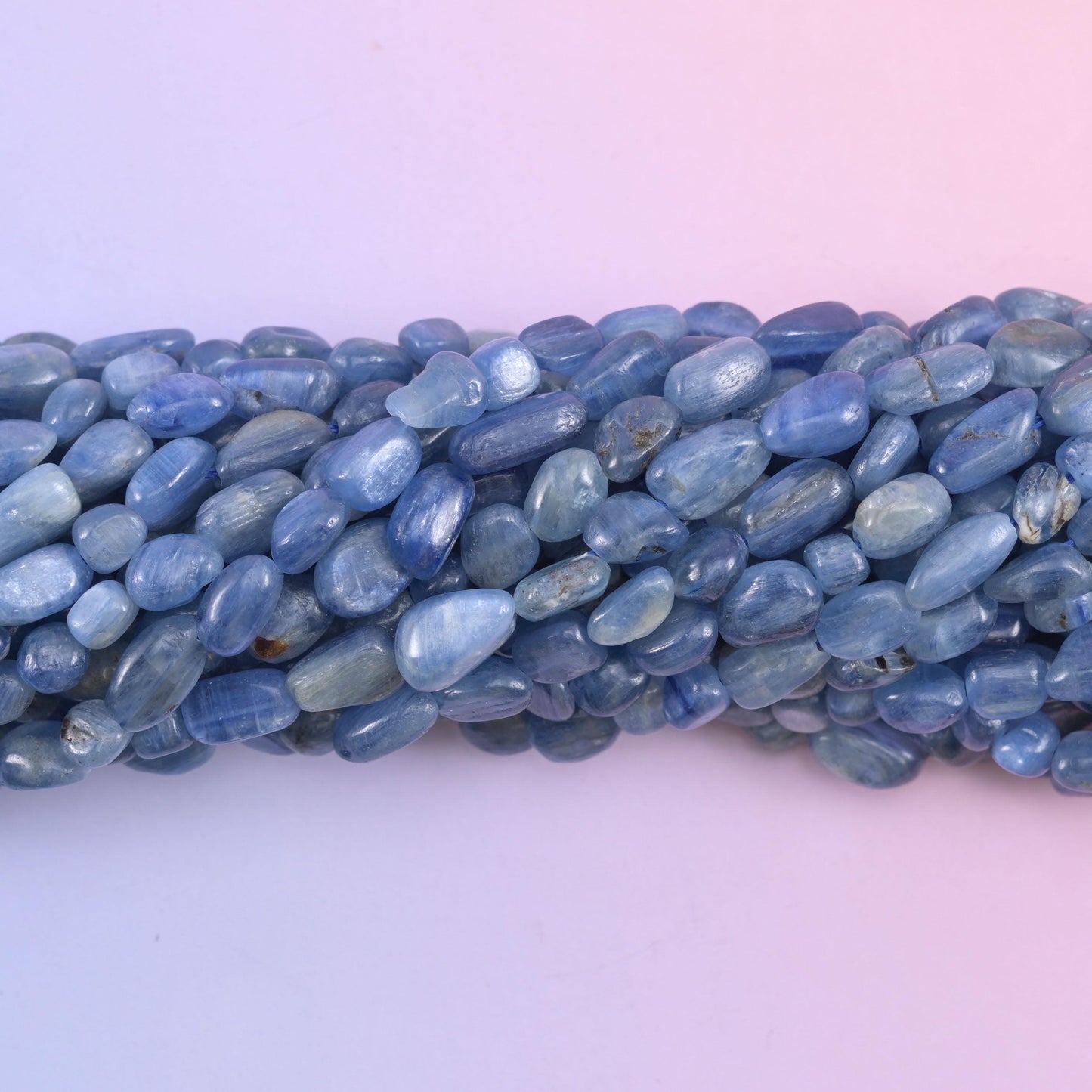 Blue Kyanite Pebble Nugget Beads 5-8mm Jewelry Making 15.5" Strand