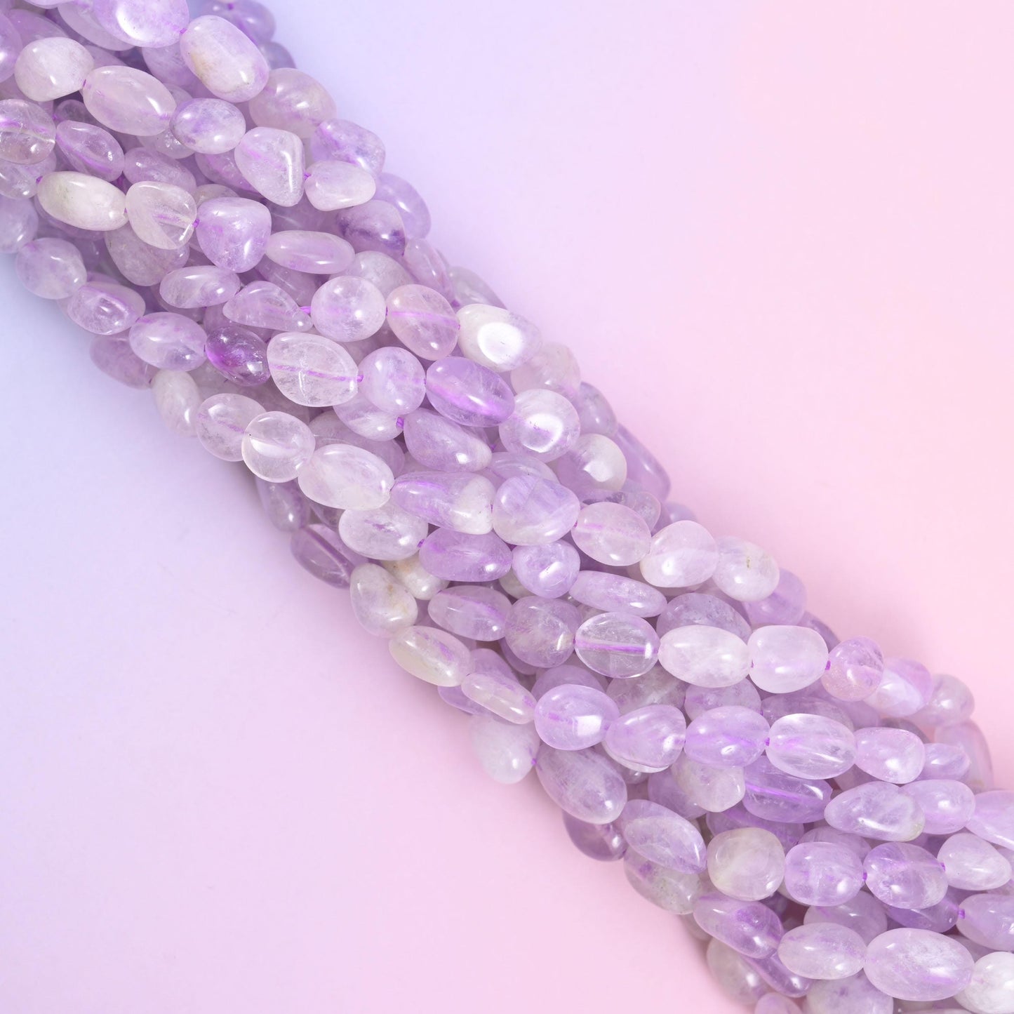 Lavender Jade Pebble Nugget Beads 6-8mm 8-10mm Jewelry Making 15" Strand
