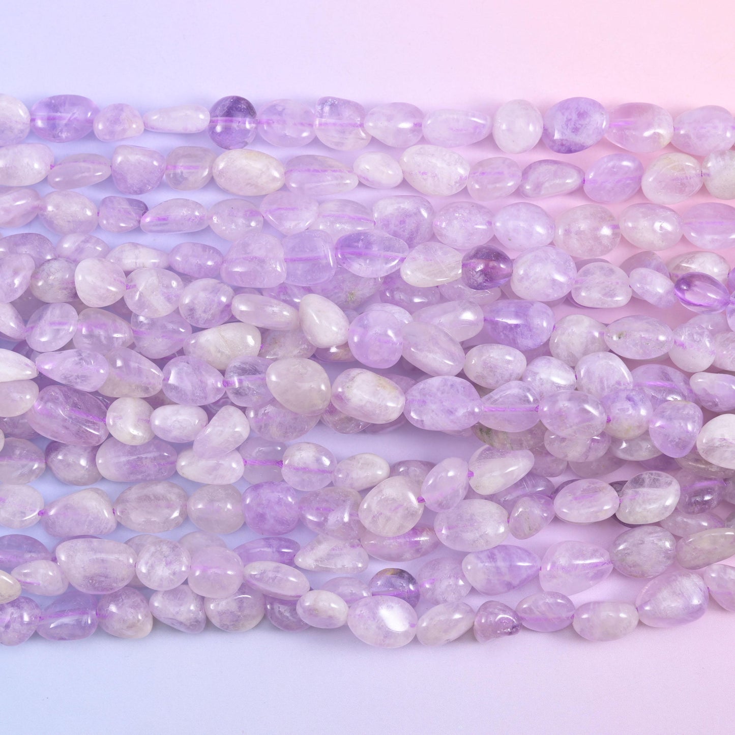 Lavender Jade Pebble Nugget Beads 6-8mm 8-10mm Jewelry Making 15" Strand