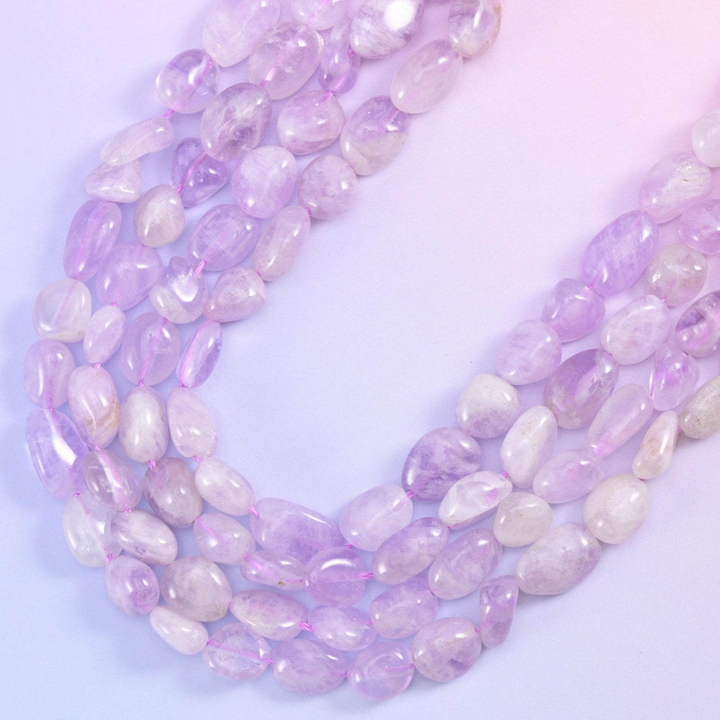 Lavender Jade Pebble Nugget Beads 6-8mm 8-10mm Jewelry Making 15" Strand