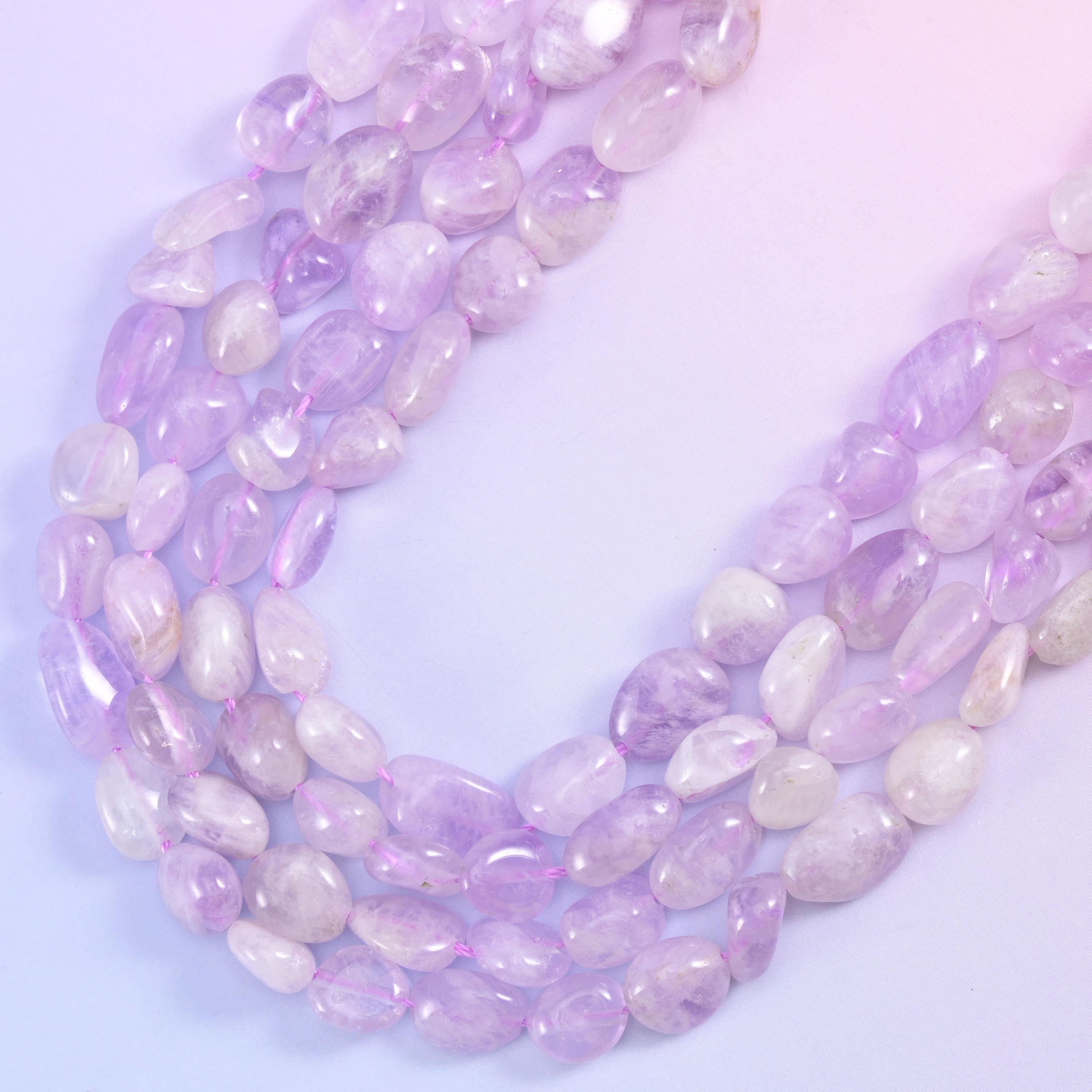 Lavender Jade Pebble Nugget Beads 6-8mm 8-10mm Jewelry Making 15" Strand