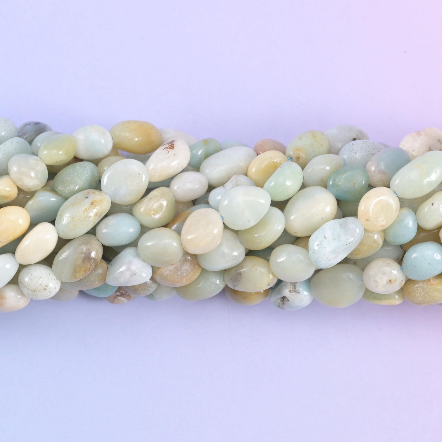 Multi-Color Amazonite Pebble Nugget Beads 5-8mm Jewelry Making 15.5&quot; Strand