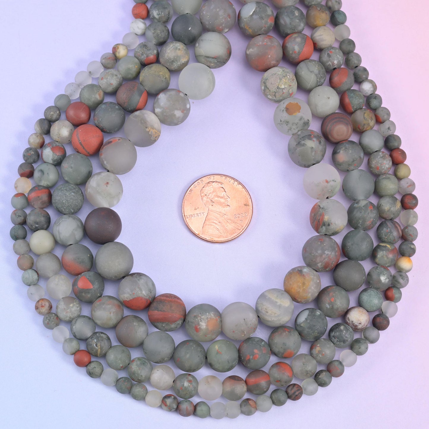 African Bloodstone Matte Round Beads 4mm 6mm 8mm 10mm Jewelry Making 15 Inch Strand