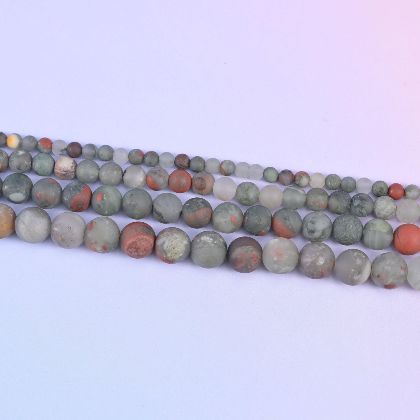 African Bloodstone Matte Round Beads 4mm 6mm 8mm 10mm Jewelry Making 15 Inch Strand