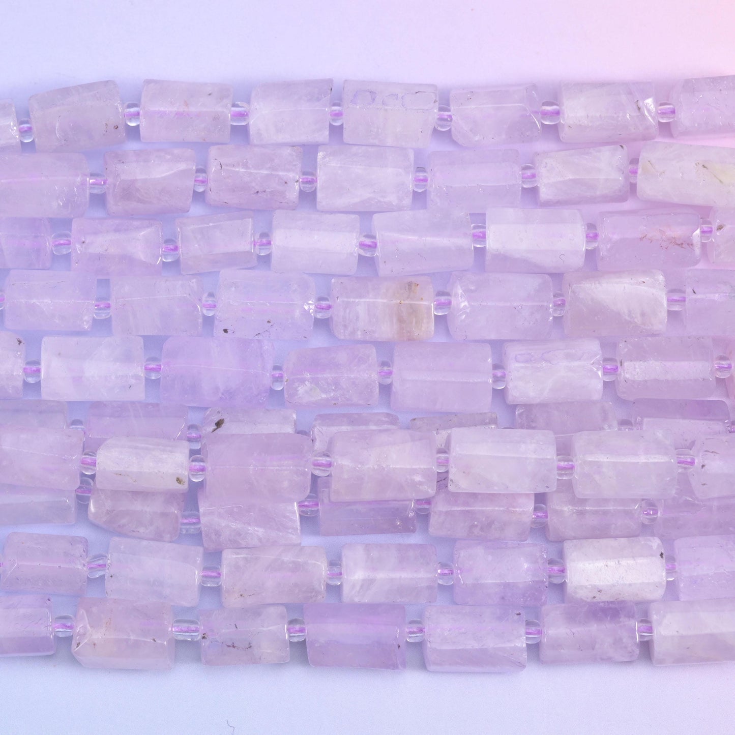 Purple Jade Faceted Tube Beads Size 12x8mm Jewelry Making 15.5 Inch Strand