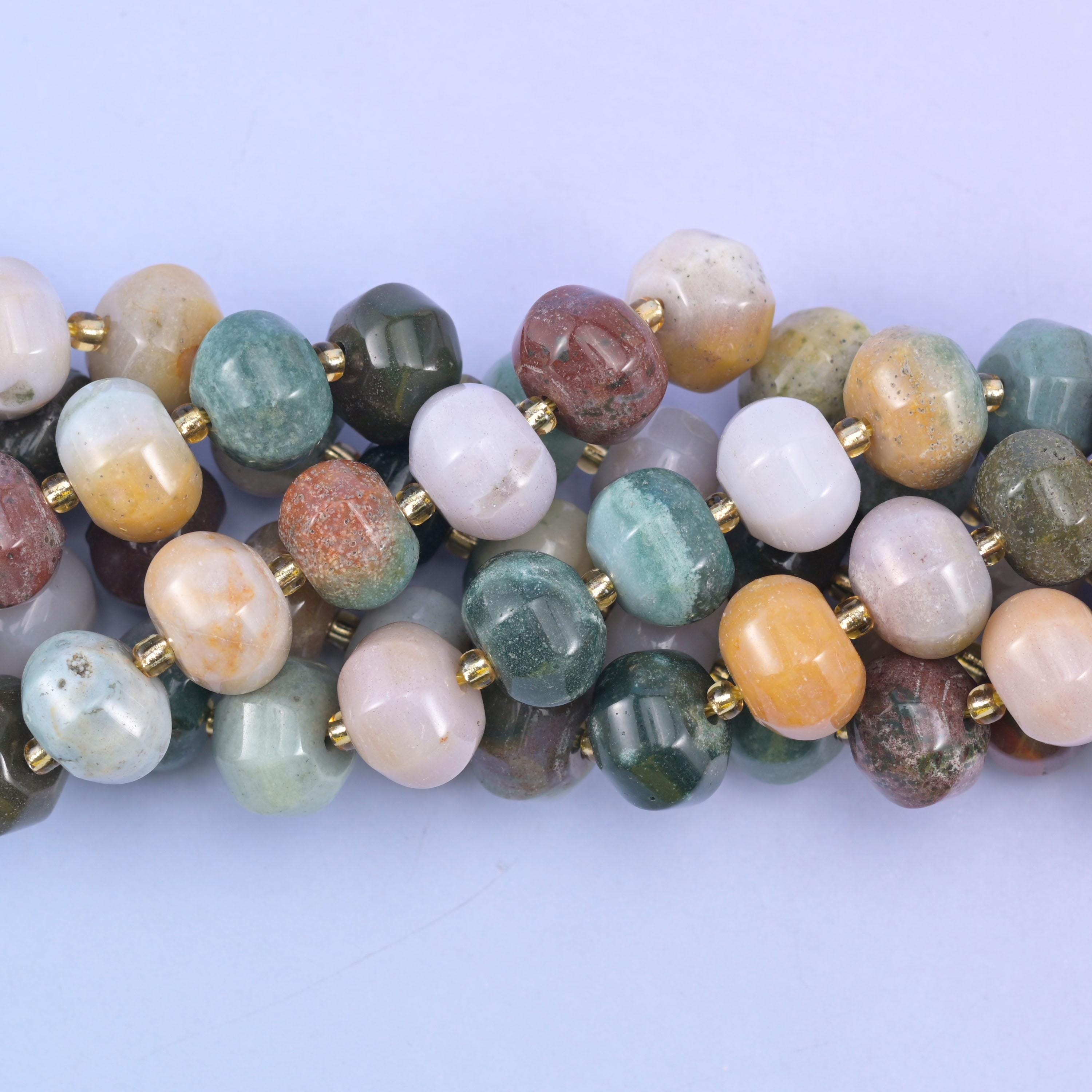 Indian Agate Smooth Pumpkin Beads Jewelry Making Size 12x8mm 15&quot; Strand